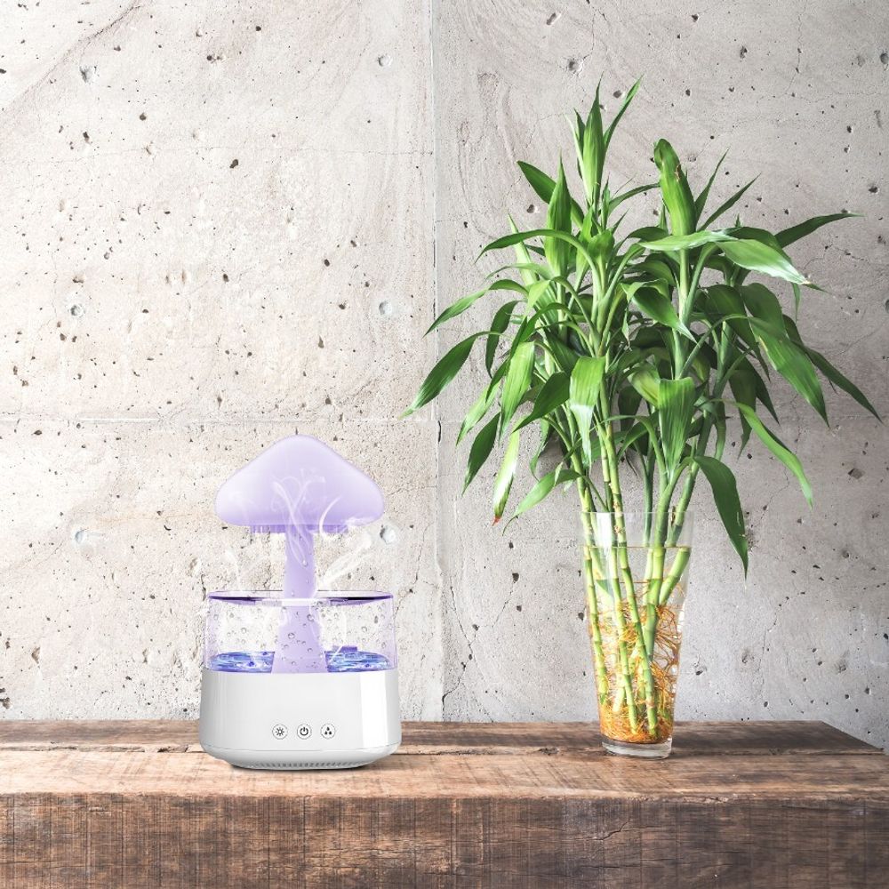 Luftbefeuchter Regenwolken Regenwolken-Nachtlicht Aromatherapie-Diffusor 7 Farbwechsler für Home Office Zimmer Retoo
