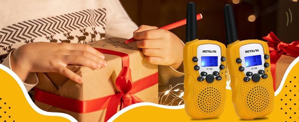 Retevis RT388 Walkie Talkie Kinder, Spielzeug ab 4-12 Jahre, Funkgeräte mit Taschenlampe VOX, Weihnachtsgeschenke für Jungen und Mädchen