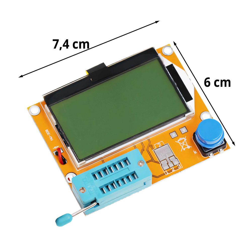 Transistortester Messgerät Transistor-tester NPN mit Display Grafischer Kondensatortester TFT MOS-ESR-Messgerät für Profi Thyristor-Triode Retoo