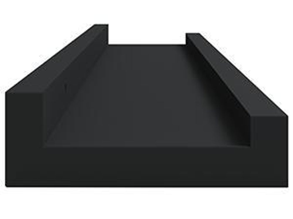 vidaXL Baguettes à tableaux 2 pcs. noir 80x9x3 cm MDF