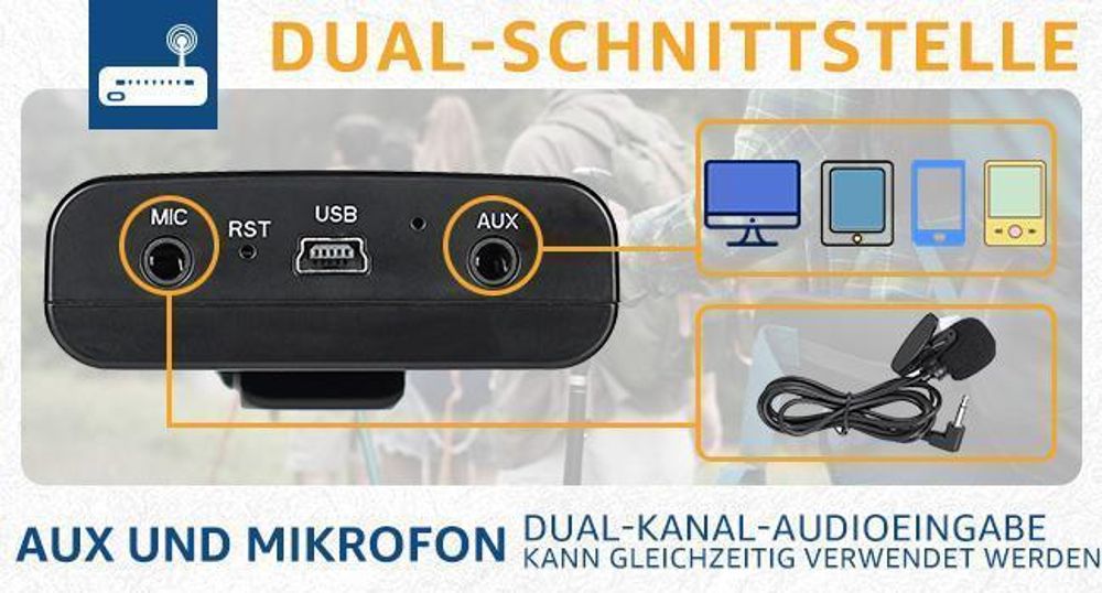 Retekess T130S Tour Guide System, 49 Kanäle, 100m, D-Kopfhörer, mit 64 Steckplätzen Ladebox für Tourismus, Schulungen (60 Empfänger), walkie talkie