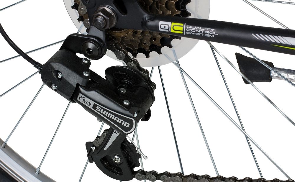 Bergsteiger Denver 26 Zoll Mountainbike, geeignet ab 155 cm,  18 Gang-Schaltung, Licht, Schutzblech, Gabel-Federung