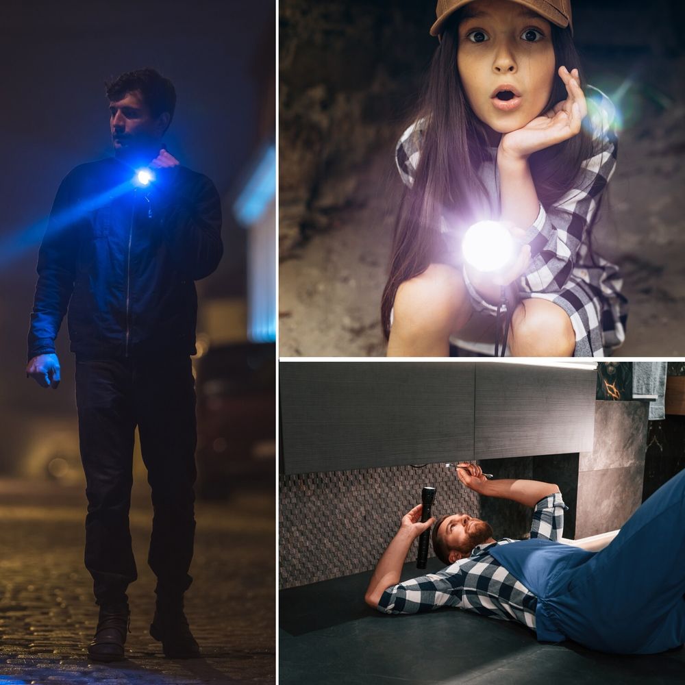 LED Taschenlampe Extrem Akku Li-ion 18650 für Hell Aufladbar für Outdoor Camping Leuchtweite 600 Meter Flashlight 3,7V 4200mAh Retoo
