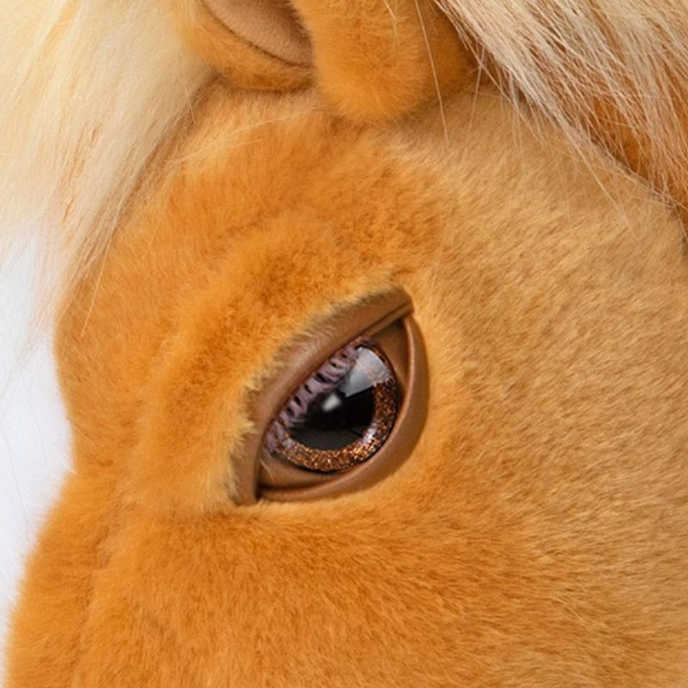 PonyCycle Modèle Y Poney à roulettes marron pour enfants de 4 à 7 ans, peluche cheval avec sons, cadeau d'anniversaire pour enfants – Y474