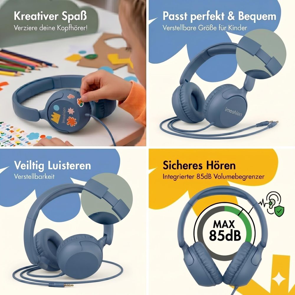 Kinderkopfhörer mit Kabel