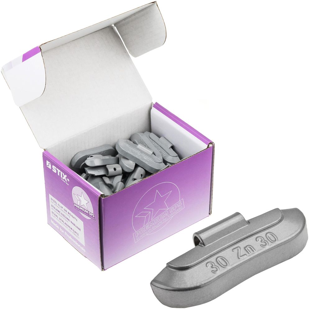 ZN/S Schlaggewichte für Stahlfelgen 30g Zink beschichtet Auswuchtgewichte Wuchtgewichte Silber 50 Stück