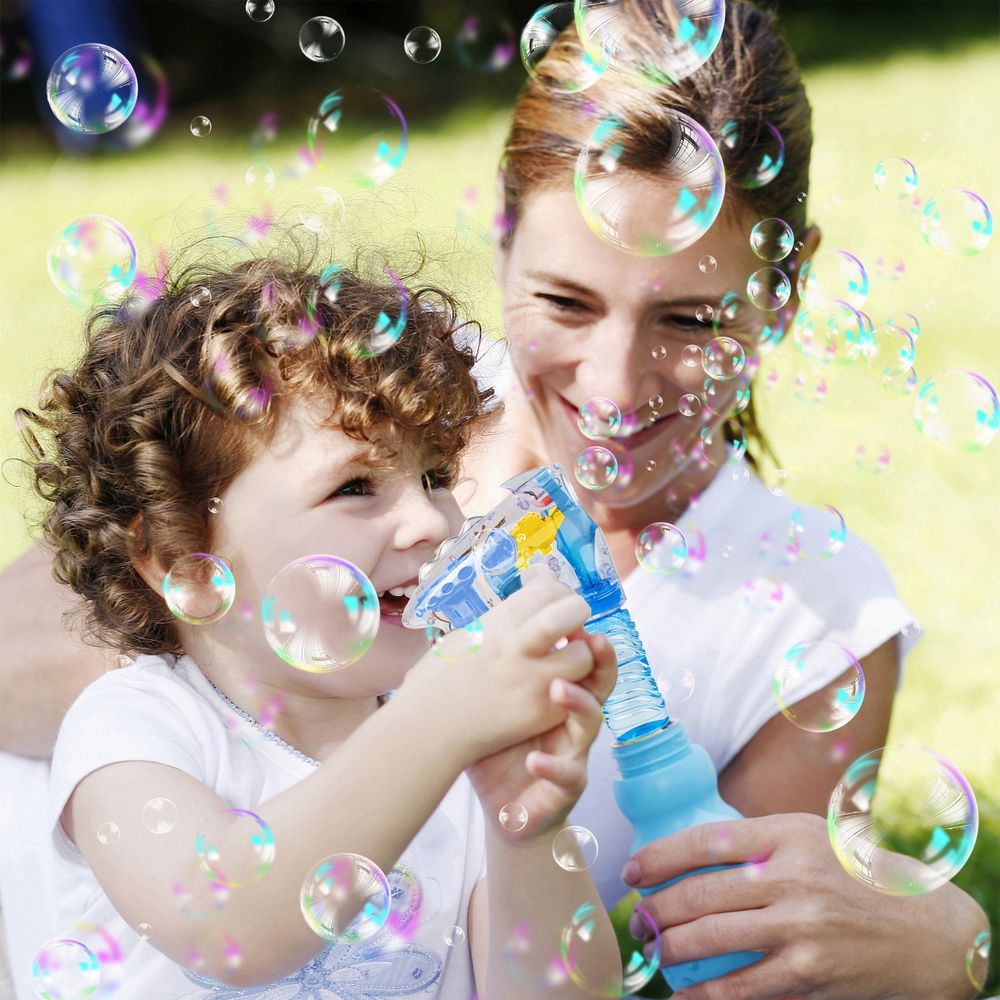 Seifenblasenpistole Seifenblasenmaschine für Kinder LED-Lichtpistole Seifenblasen Bubble machine Pistole Blasenmaschine für Geschenk Party Retoo