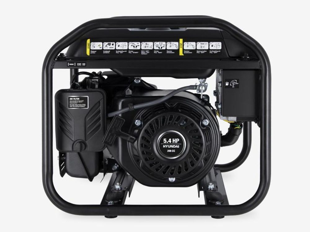 HYUNDAI Inverter Stromerzeuger HY3000i – 3.0 kW max. Leistung, Benzin Generator mit reinem Sinusstrom, 2x 230V, ideal für Camping, Baustelle und als Notstromaggregat