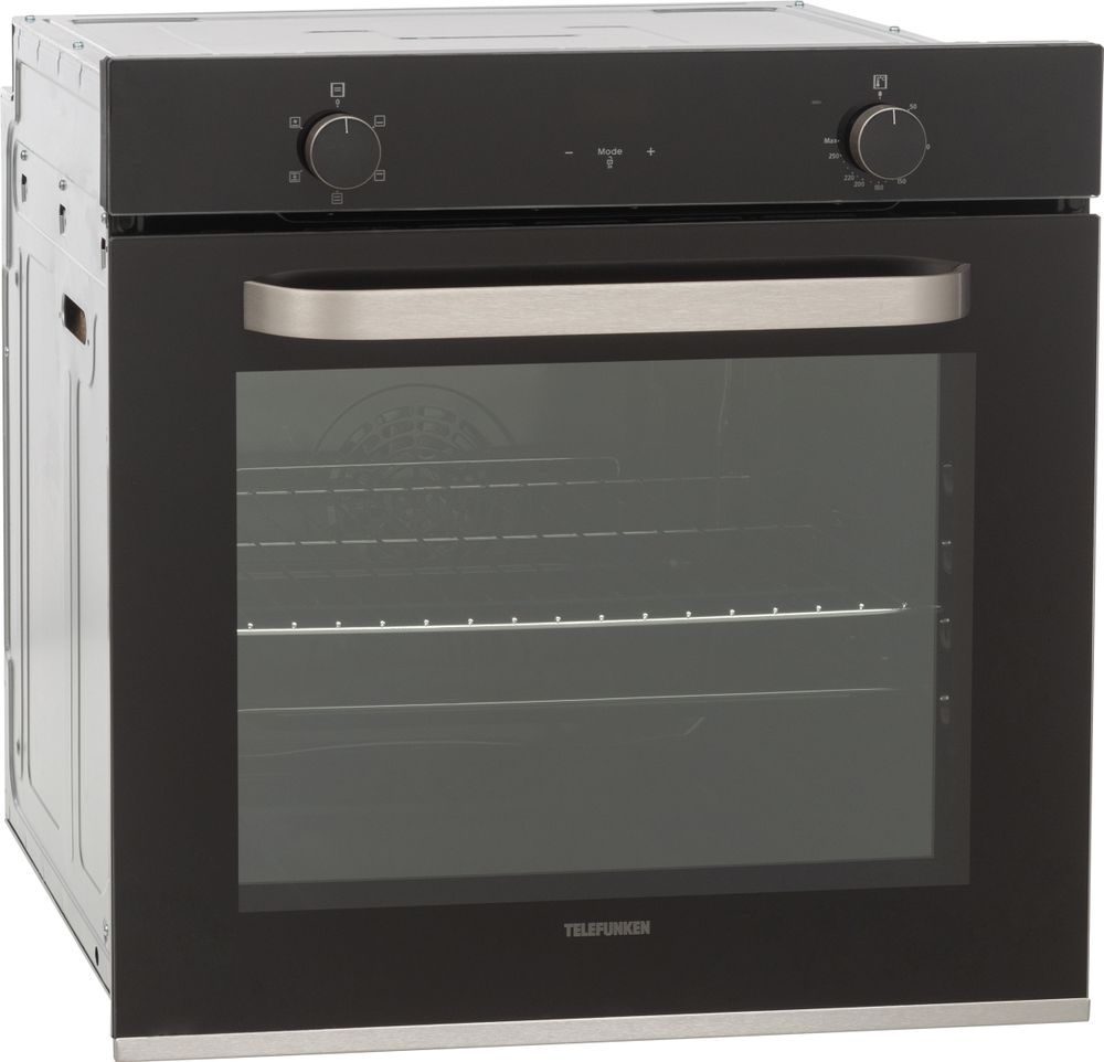 Telefunken Backofen Einbaugerät | Einbaubackofen ohne Kochfeld | Ofen autark mit 73 Liter Volumen | 60 cm | B-OV-75-A-I