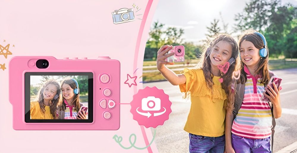 Digitale Kinderkamera 40Mp Selfie-Kamera Spiele + 32Gb Karte