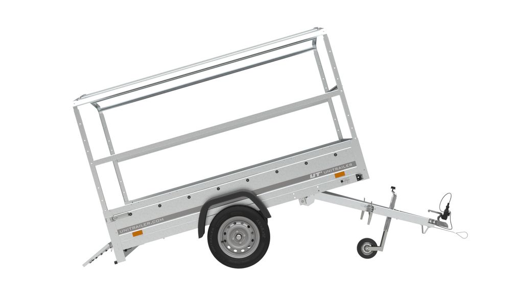 PKW Anhänger 230x125 Garden Trailer 230 KIPP Unitrailer 750 kg mit Stützrad, 110 cm hoher Plane und Hochspriegel