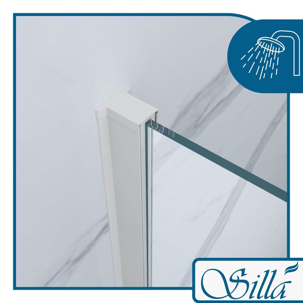 Silla, duschwand badewanne 50x150, duschwand aus glas, badewannenaufsatz, faltwand
