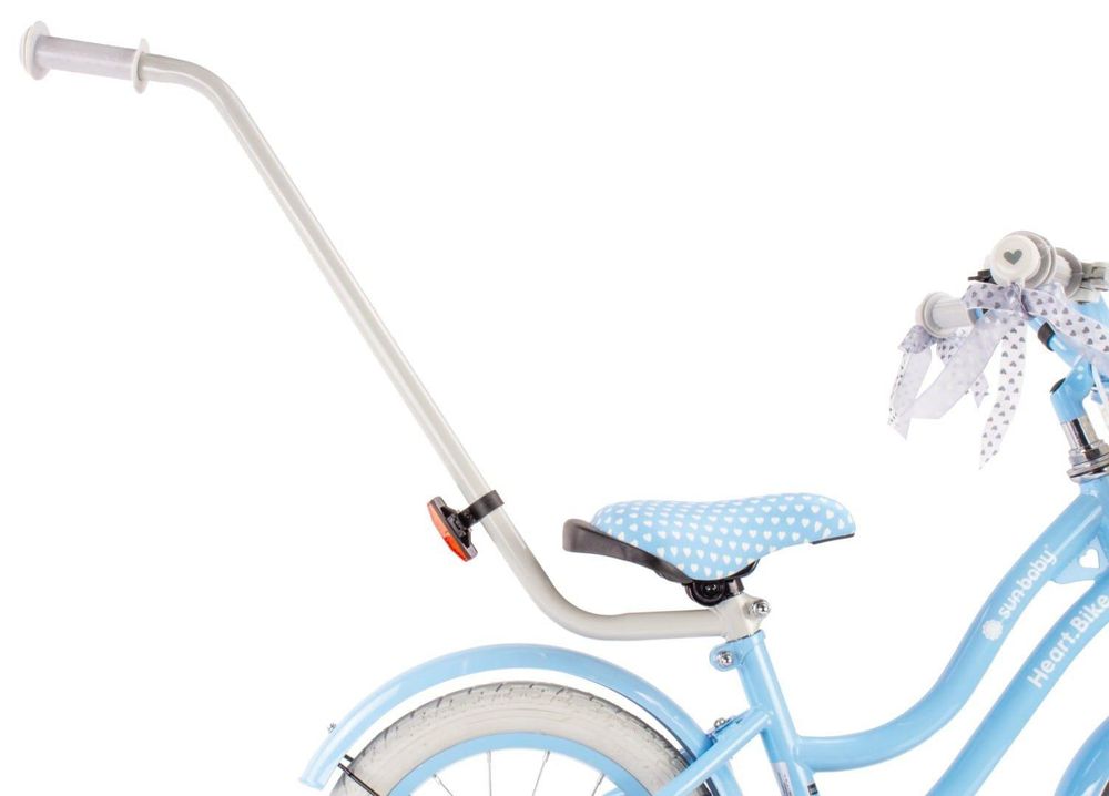 Barra de empuje conectada a la bicicleta