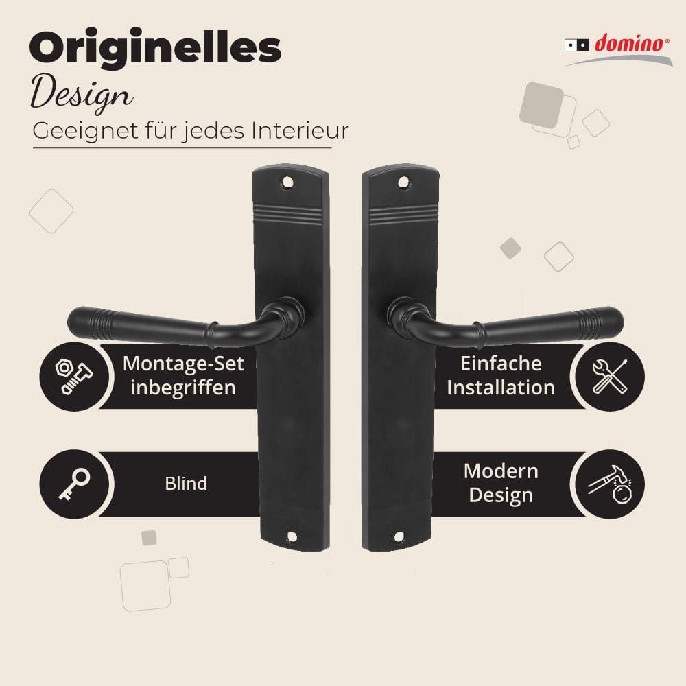 DOMINO Türgriff LOFT BLACK Blind