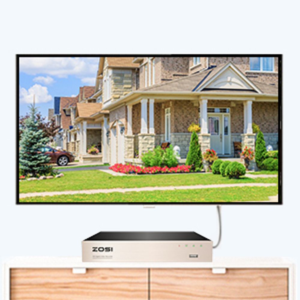 ZOSI 4 Stück 2MP 1080P Outdoor Video Überwachungskamera Set mit Netzteil und Videokabel, 1080P TVI HD BNC Ausgang, Für Ihnen und Außen, Zusatz Kamera