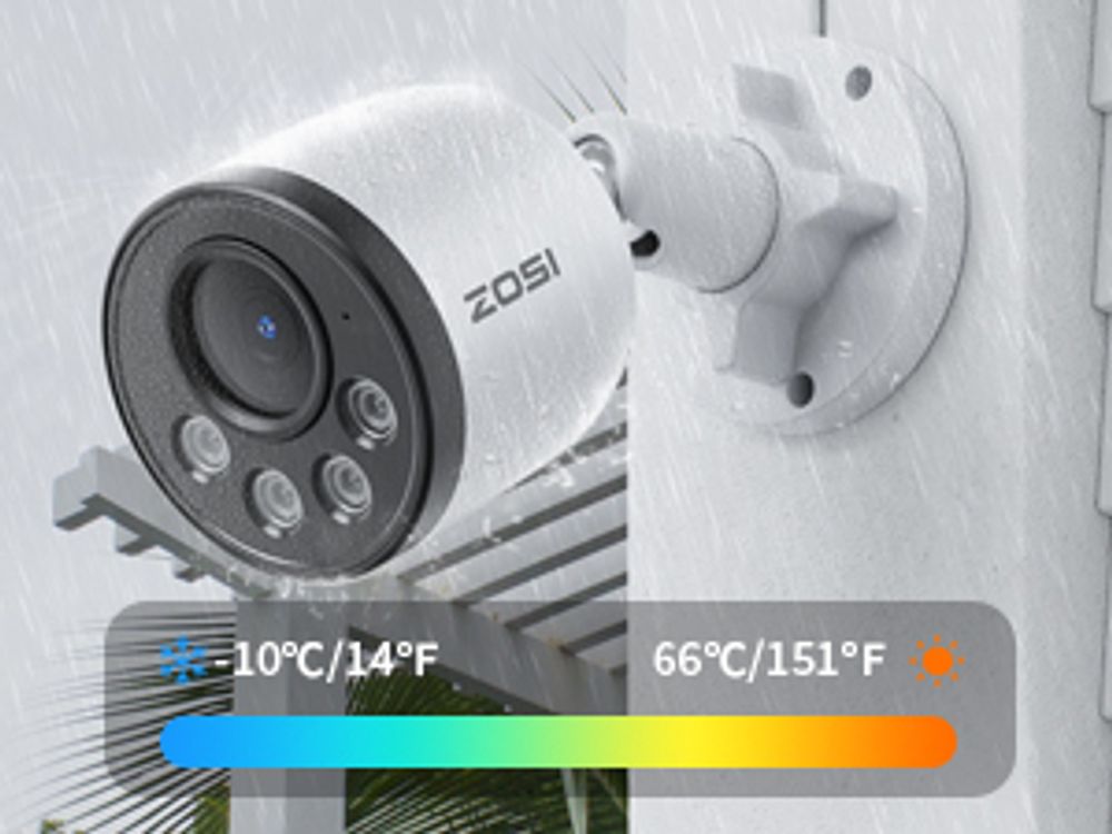 ZOSI PoE Überwachungskamera Set Aussen, 4X 4MP PoE Kamera Überwachung mit Audio, H.265+ 5MP 8CH NVR mit 2TB HDD, Personenerkennung, 100ft Nachtsicht, 24/7 Aufnahme