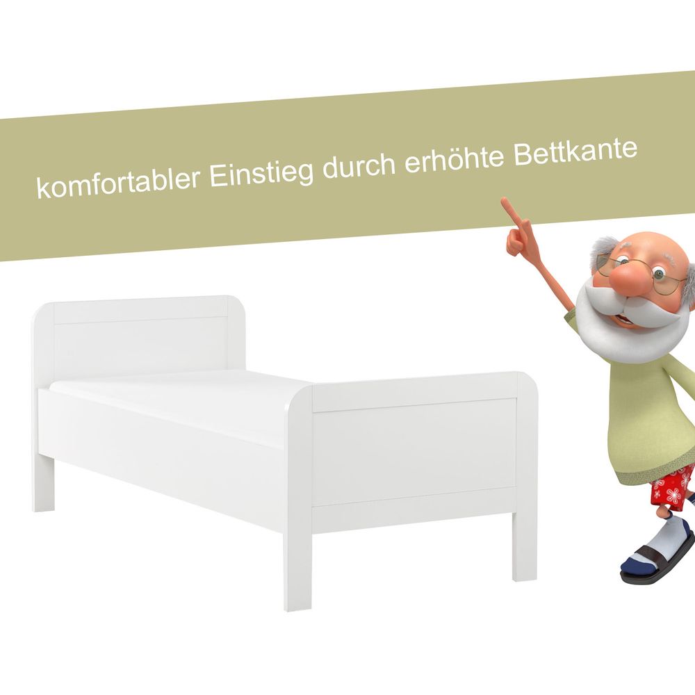 Einzelbett mit Kopf- und Fußteil