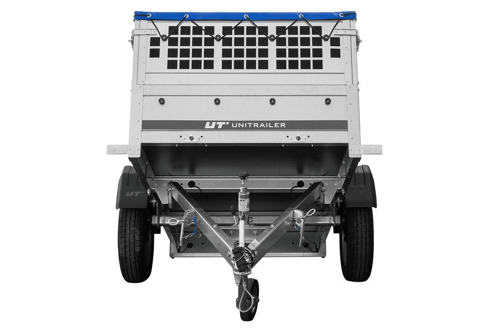 Pkw Planen Anhänger GARDEN TRAILER 200 KIPP mit Laubgitteraufsatz, Stützrad, Flachplane