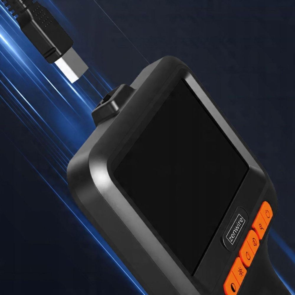 Endoskop - kamera inspekcyjna - kamera warsztatowa - z wyświetlaczem IPS - do rur - USB-C - 5 m