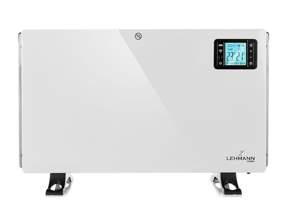 Lehmann Konvektor Heizung Heizkörper 2000W ,Elektroheizung mit 3 Heizstufen 750/1250/2000W,  mit LED-Anzeige, APP Wi-fi