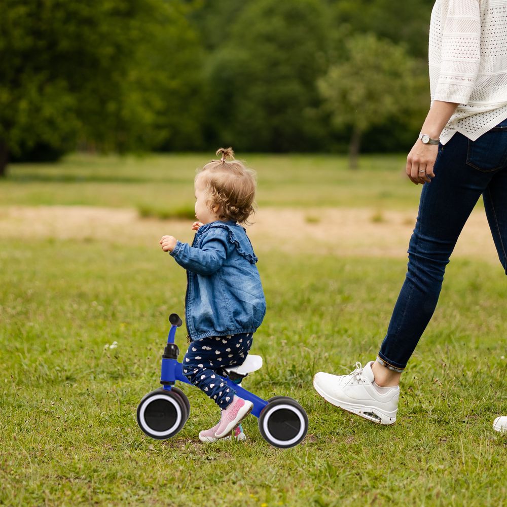Laufrad ab 2 Jahre bis zu 25 kg Balance Fahrrad Kinderlaufrad Lauflernrad Räder Lenkrad Sattel Höhenverstellbar Leicht für Kinder 1-3 Jahre Blau Retoo