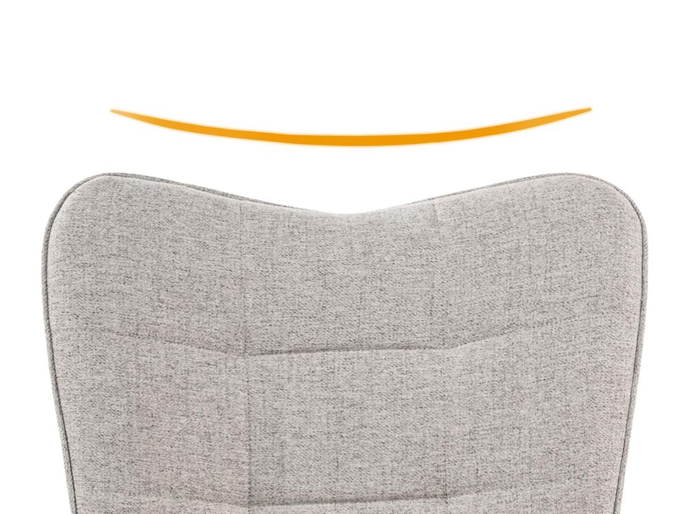 Meubles Cosy Skandinavischer Sessel mit Armlehnen aus grauer Bouclé-Stoff mit Ziersteppung – KANAS
