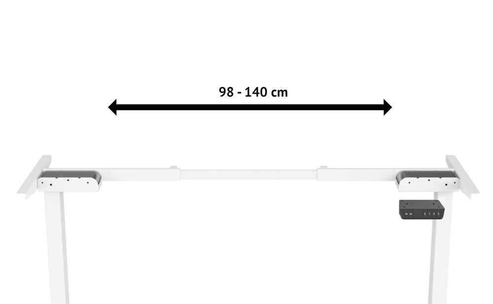 SVITA DOBON Schreibtischgestell mit Längenangabe 98 - 140 cm