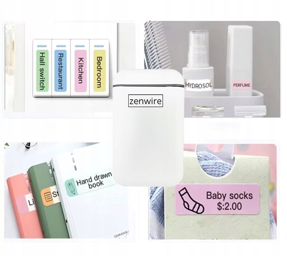 Mini-Drucker - Thermodrucker - tragbar - für Etiketten und Aufkleber - Bluetooth USB-C