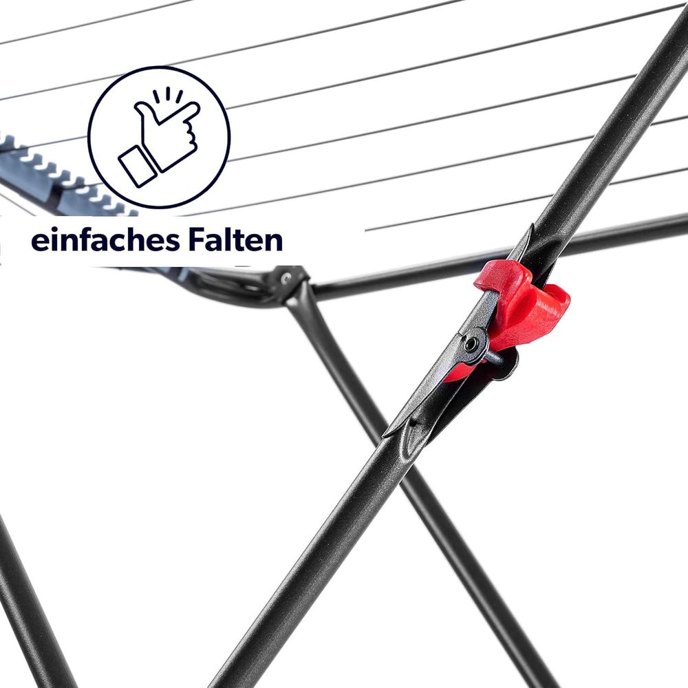 KADAX Wäscheständer, stehend, stabil, 18 m, für Kleidung, faltbar, für Wäsche, groß