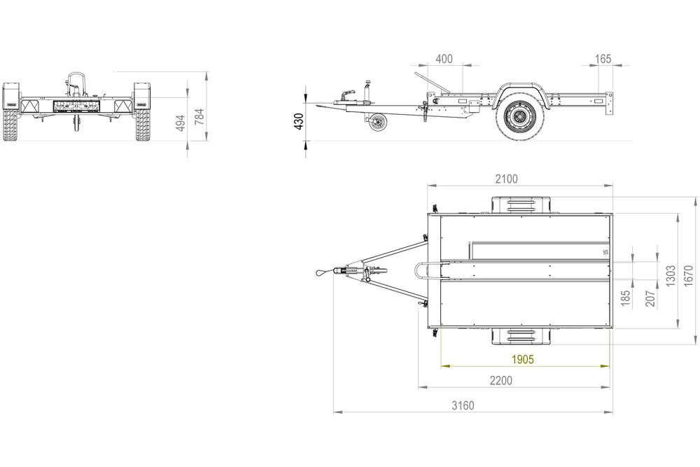 Motoanhänger UNITRAILER MOTO 1