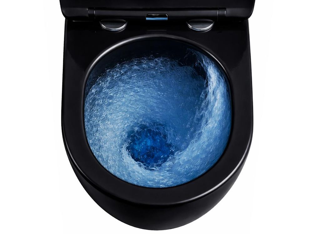 LAVITA Wand-WC Brava Black Hänge Toilette WC Sitz Toilettendeckel mit Absenkautomatik & Metallscharniere Hängend Toiletten Tornado Spülsystem Schwarz