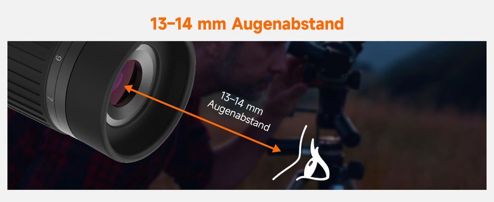 Svbony SV135 Teleskop Okular, 1,25 Zoll, 7–21 mm Zoom, 52-Grad-Sichtfeld, FMC 5-Element-3-Gruppen, Teleskop Zubehör für astronomische Beobachtung