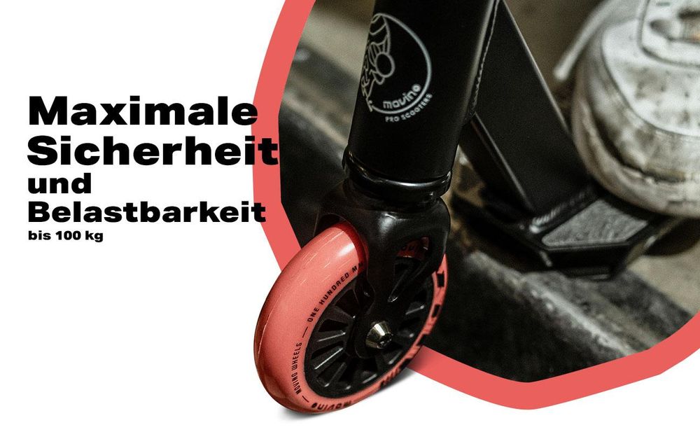 MOVINO Kinder Erwachsene Stunt-Scooter Freistil Nitro Rot