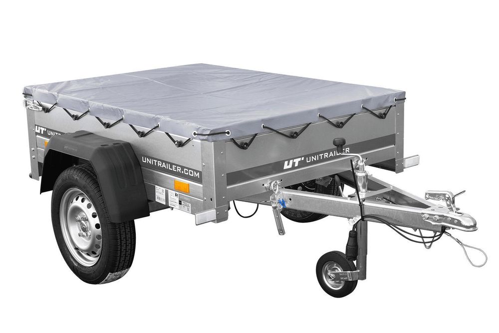 Kleinanhänger für Pkw Garden Trailer 150 KIPP 150x106 cm 750 kg [mit Flachplane, Planenträgern, Stützrad]