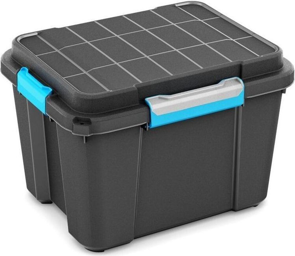 KIS Kunststoffbox Scuba Box M Schwarz / Grau / Blau 43 L