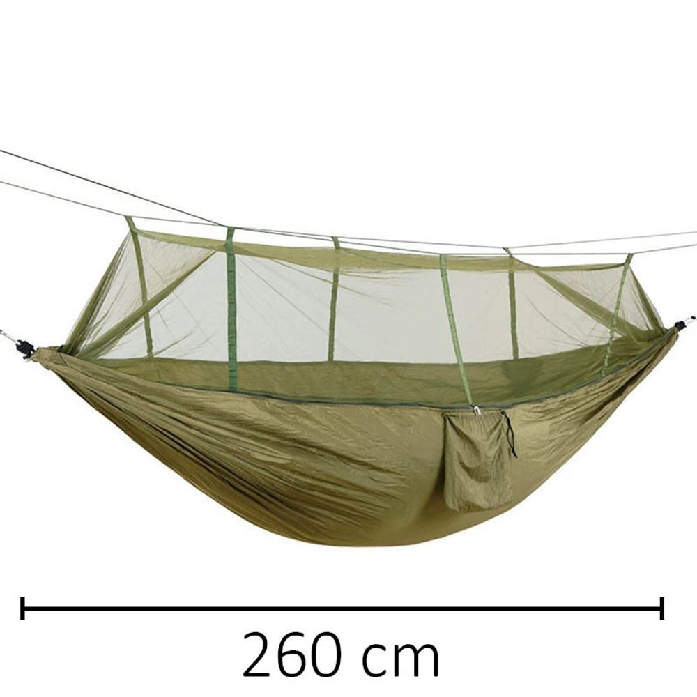 Hängematte mit Moskitonetz & Reißverschluss – Outdoor Camping Hammock, 2-Personen, ultraleicht & wasserdicht, Hohe Tragkraft, 260x140 cm – Retoo