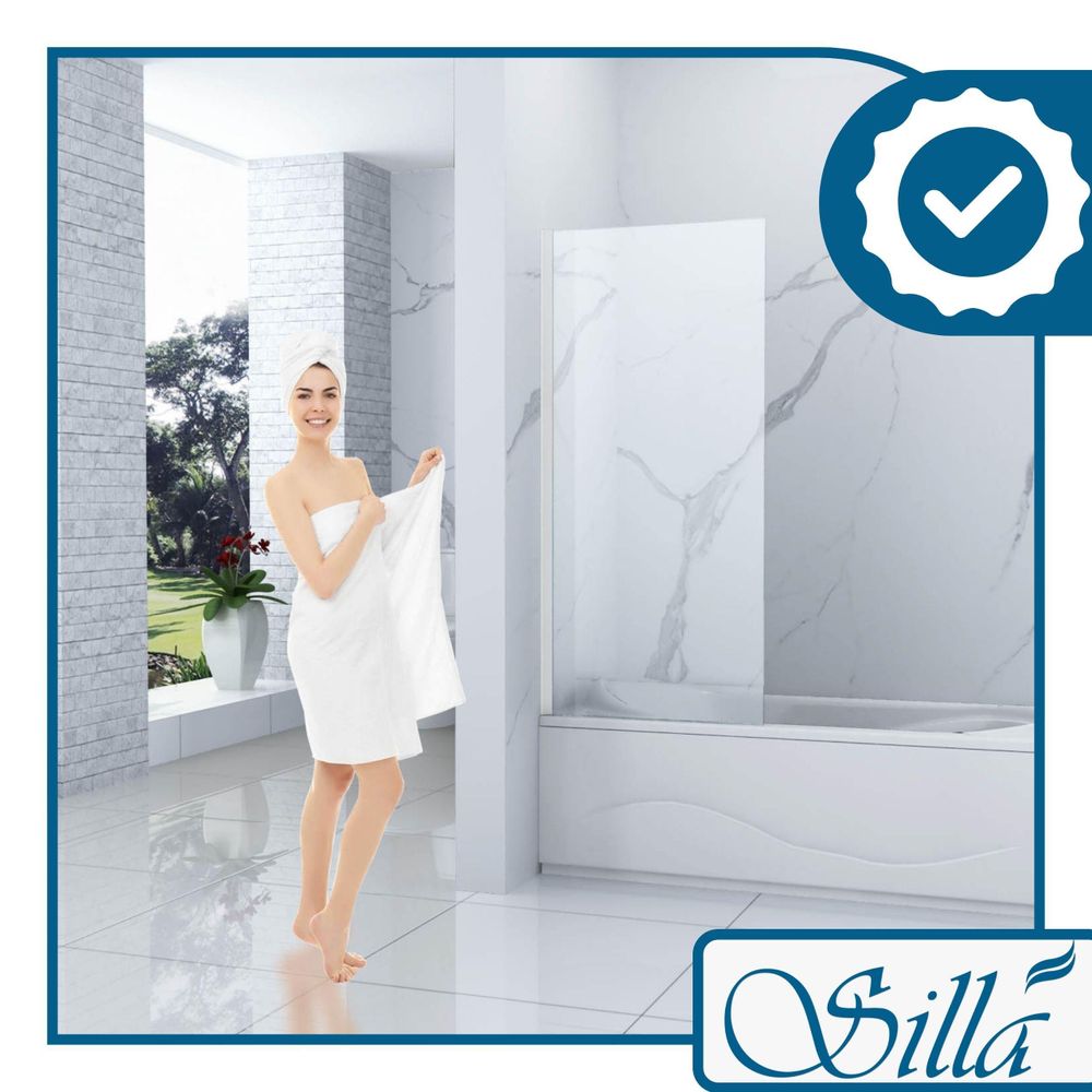 Silla, duschwand badewanne 50x150, duschwand aus glas, badewannenaufsatz, faltwand