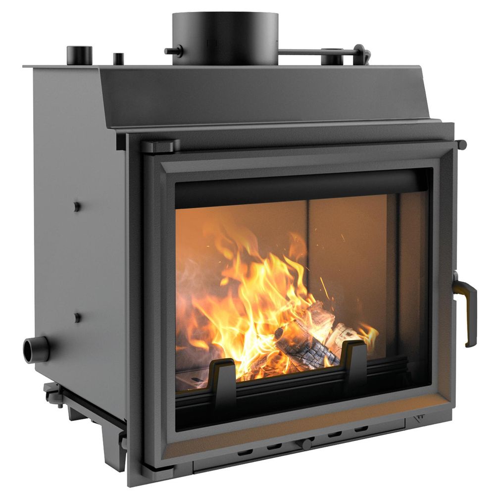 Kamineinsatz mit Wassermantel KRATKI MAJA Leistung 8 kW Ø 180 Set