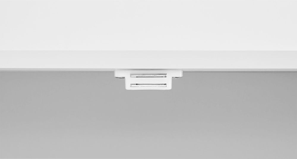 VASAGLE Spiegelschrank, Badschrank, 2 Spiegeltüren, offenes Fach, Weiß