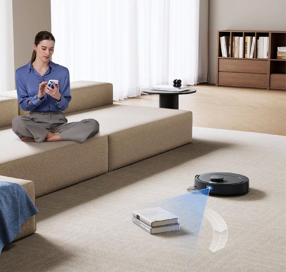 ECOVACS DEEBOT T30e Omni Staubsauger Roboter mit 1L Original-Reinigungsflüssigkeit, 25000Pa Saugroboter mit Wischfunktion Wischroboter Schwarz