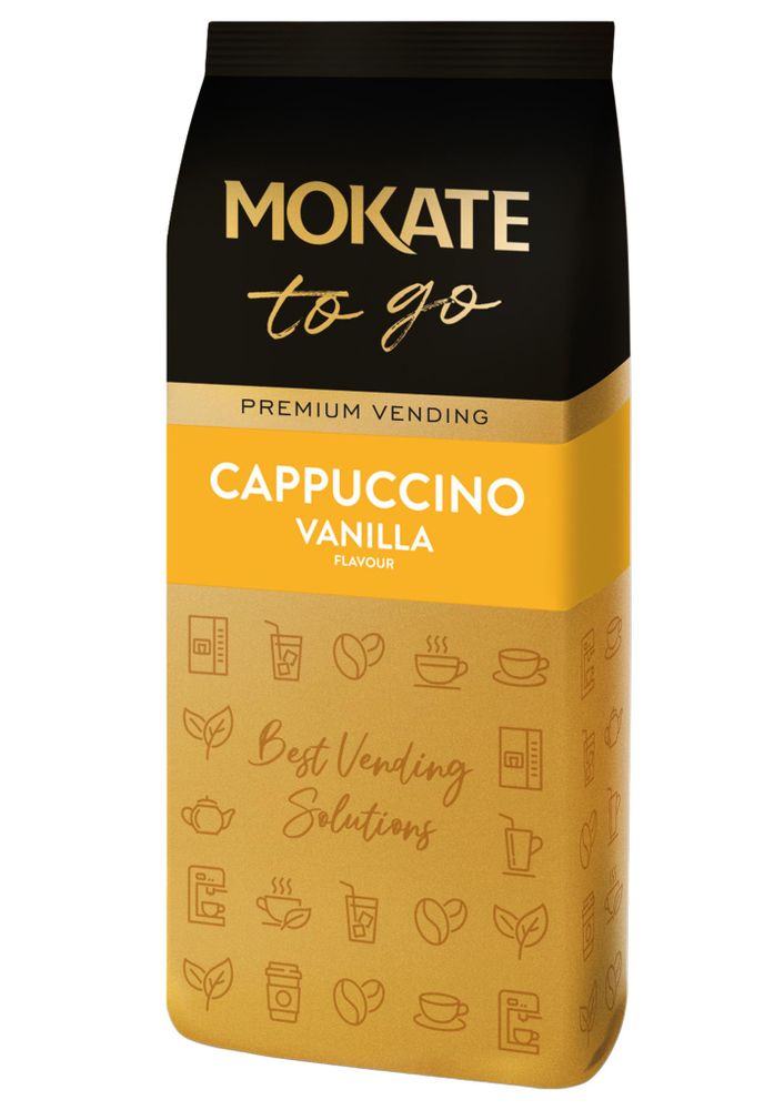 Mokate To Go Cappuccino Wanilia - Kawa Instant Rozpuszczalna Vanilla Do Automatów Premium Vending 1kg