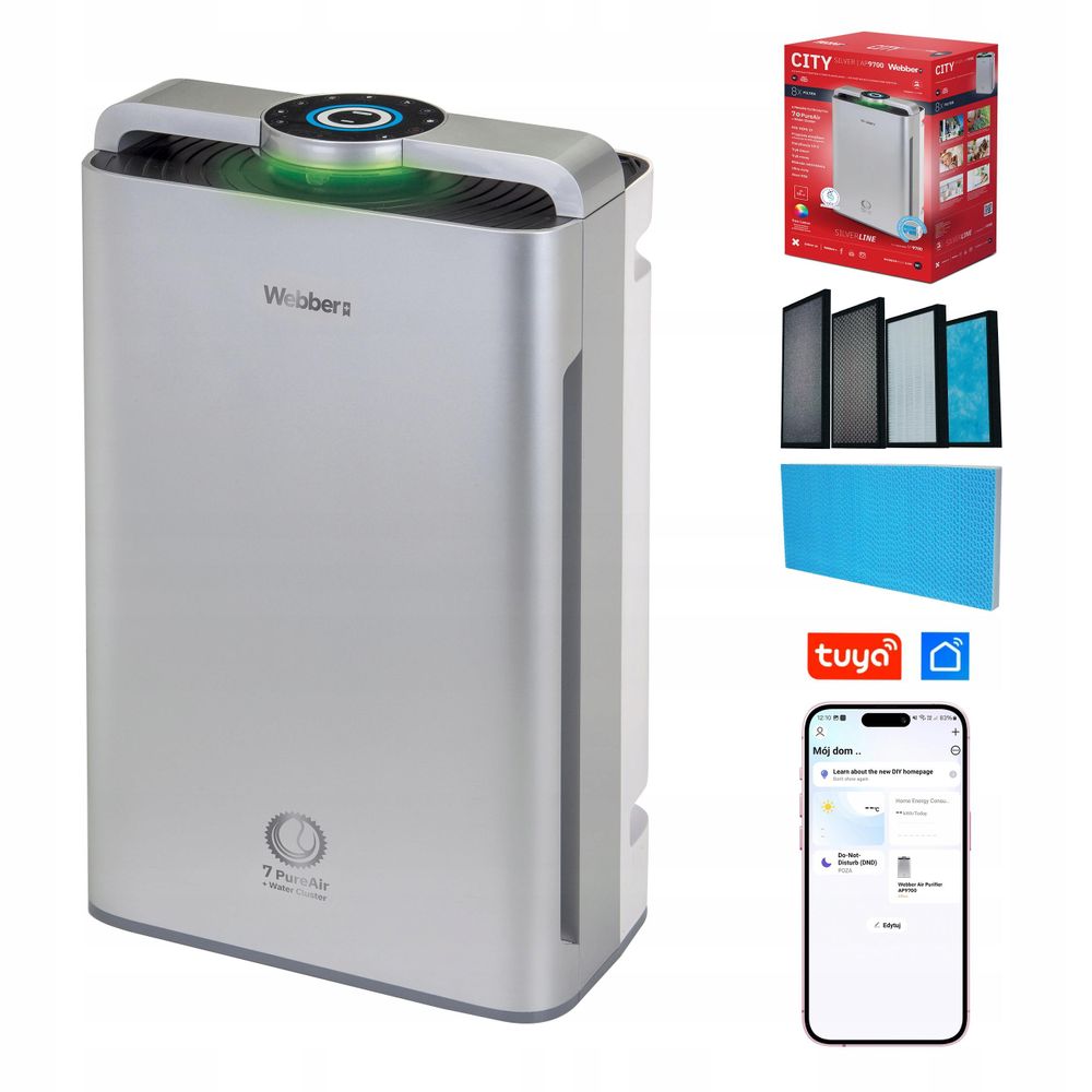 Čistička vzduchu Webber AP9700 WIFI s HEPA13 a zvlhčováním