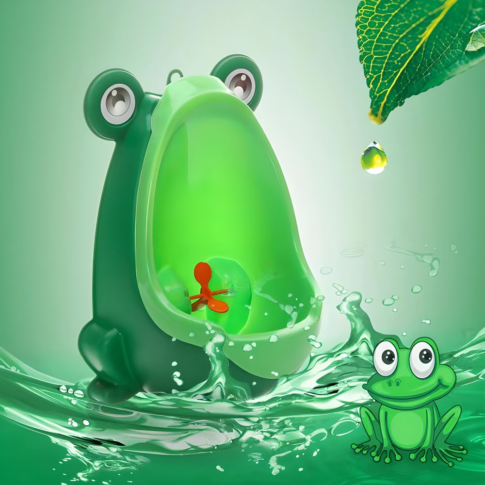 Urinal Töpfchen Toilette Frosch Aufstehen Pee Training für Jungen Kind Training Pee Pissoir Tragbare Kinder Toilette in Frosch-Form Grün Retoo