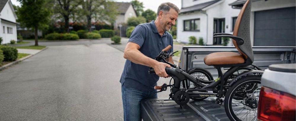 SachsenRAD E-Dreirad T6 Comfort mit tiefem Einstieg, Elektro Dreirad Faltbar, mit Differenzial, BIinker und Bremslicht, mit 7-Gang-Kettenschaltung