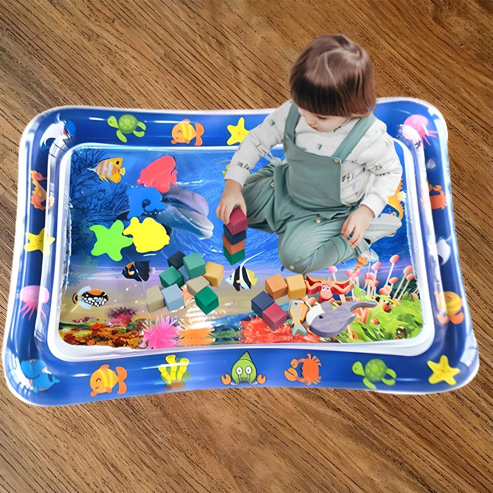 Baby Wassermatte BPA Frei Aufblasbare Wasserspielmatte XXL Sensorisches Spielzeug Kleinkinder Wasserspiel Bodenmatte Wachstum Aktivität Bauchzeit Reto