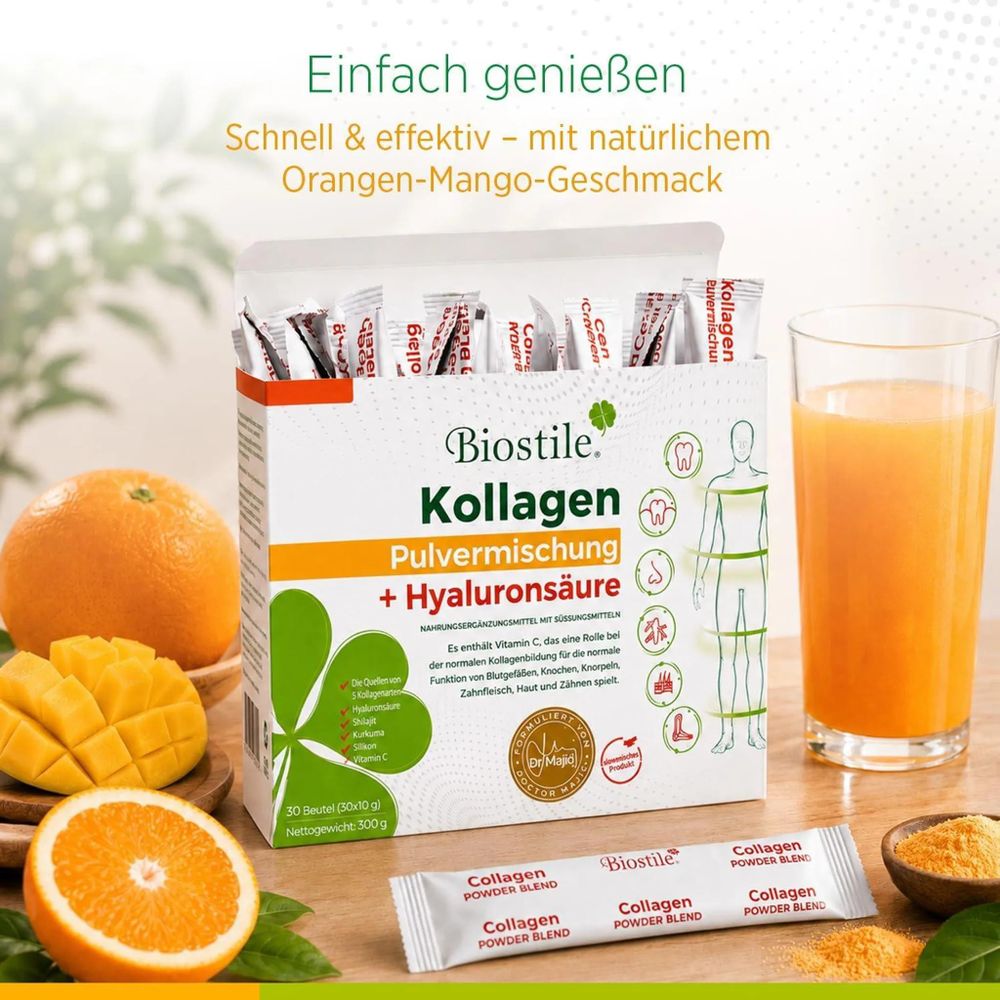 Fünf ausgewählte Kollagenquellen in einer abgestimmten Formel
