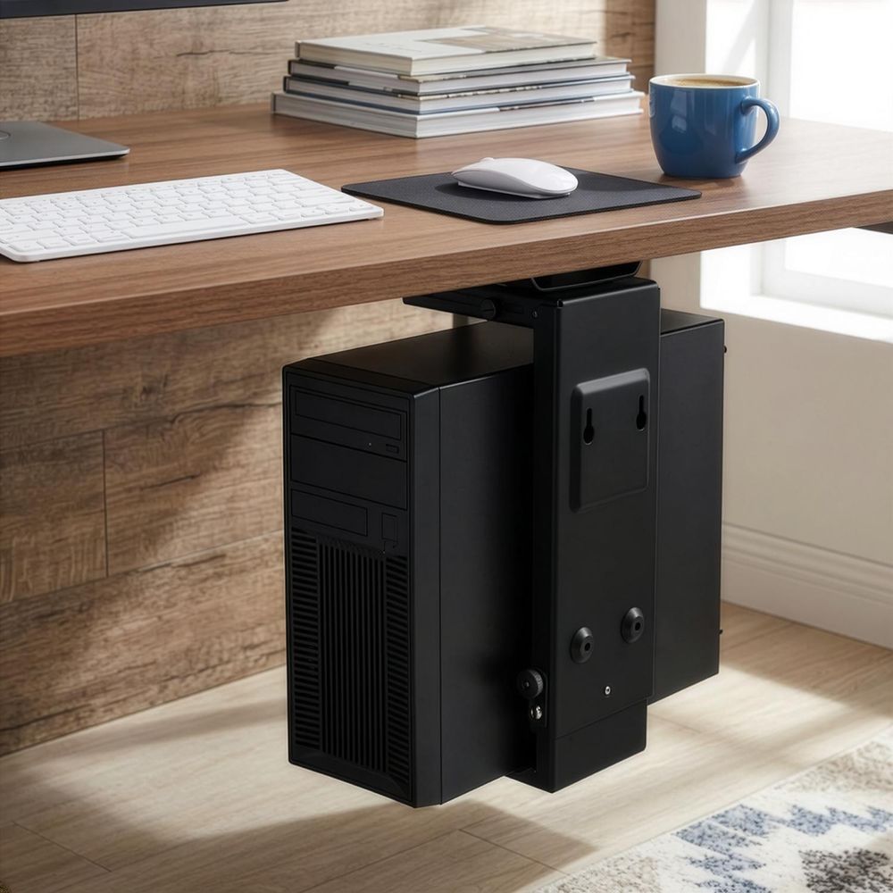 PC-Halterung Profi Computerhalter Büro Untertisch Schreibtisch Verstellbar