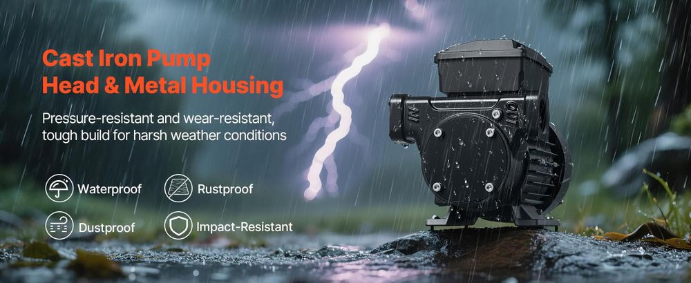 VEVOR Kraftstofftransferpumpe, 230V AC, elektrische Diesel-Transferpumpe, 60 L/min, maximale Saughöhe 2,4 m, maximale Förderhöhe 13,7 m, für Kerosin, Biodiesel, landwirtschaftliche Maschinen