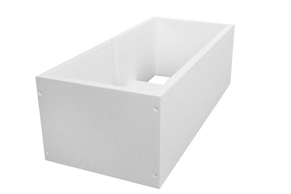Badewanne Rechteck 190x80 mit Ablaufgarnitur und Füßen GRATIS + Wannenträger + Bambus Holzablage + Kopfstütze in Schwarz | BADLAND BONA