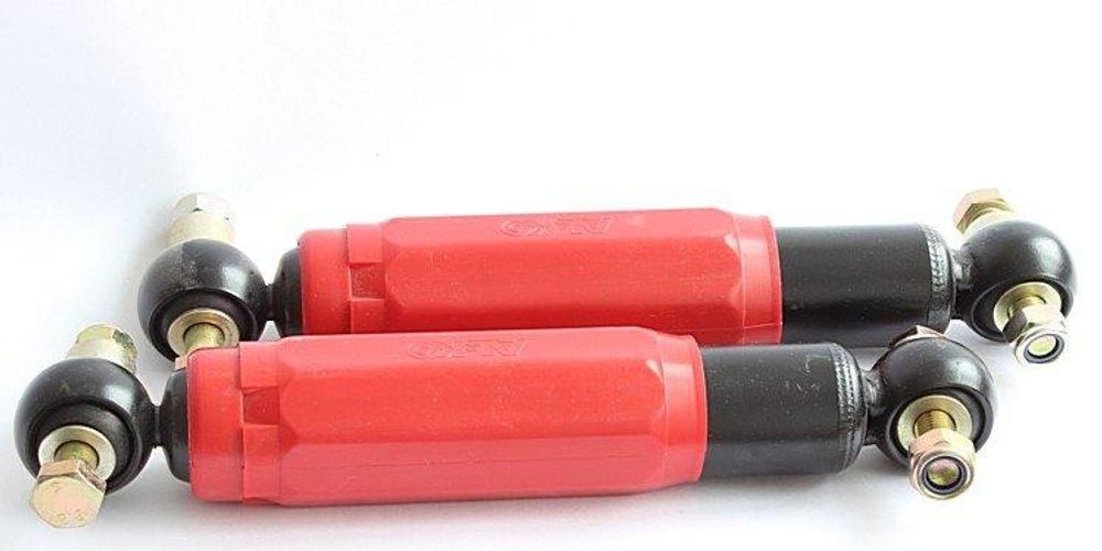 AL-KO Achsstoßdämpfer Octagon PLUS rot, 2er Set für PKW-Anhänger bis 1800 kg